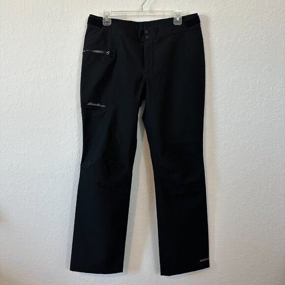 Eddie Bauer M Cloud Cap Stretch Rain Pants Black Waterproof Outer Layer - Picture 1 of 9